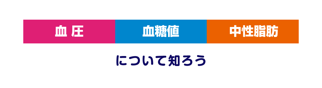 血圧・血糖値・中性脂肪について知ろう